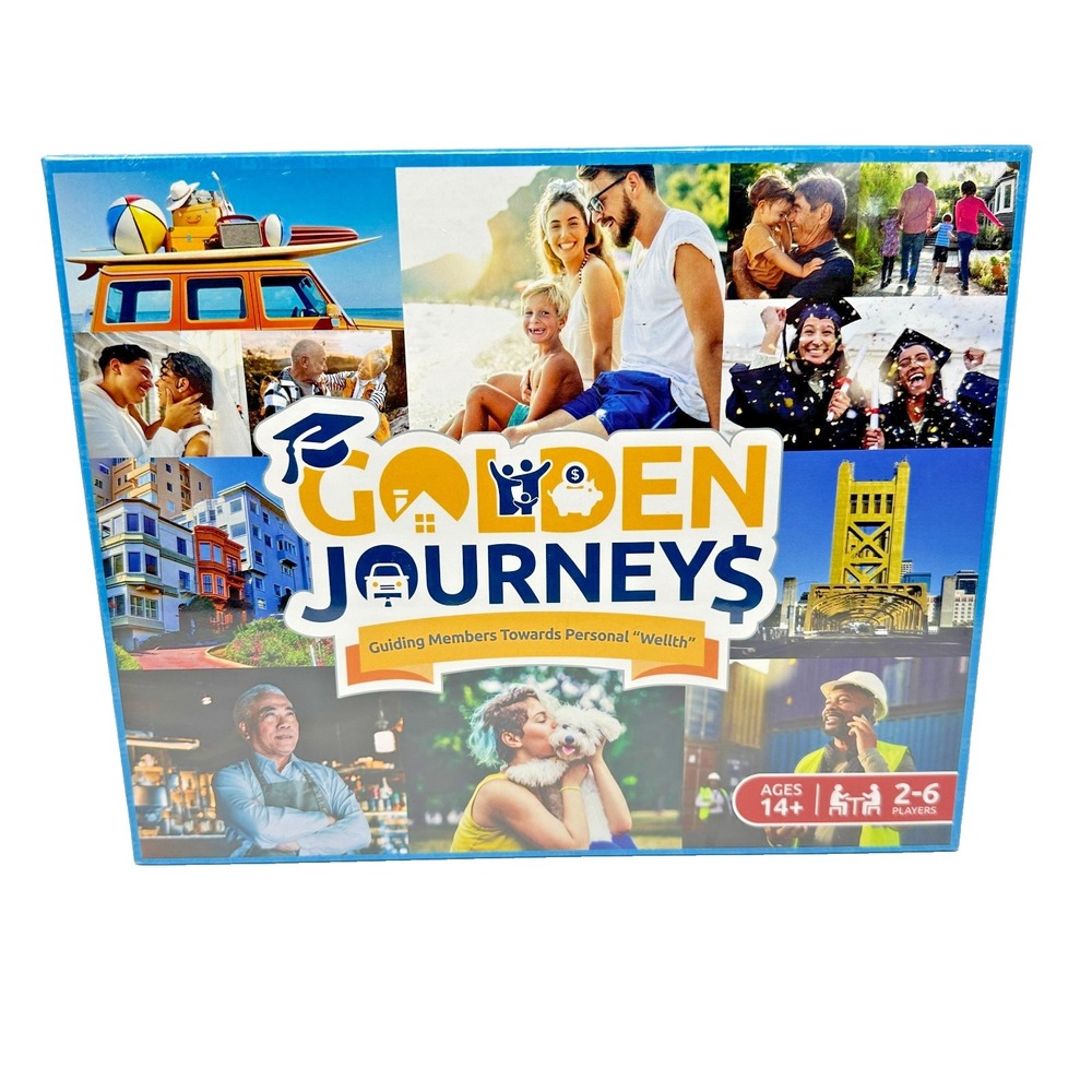 Family Board Game Golden 1 Credit Union Golden Journeys 2–6 Players Sealed